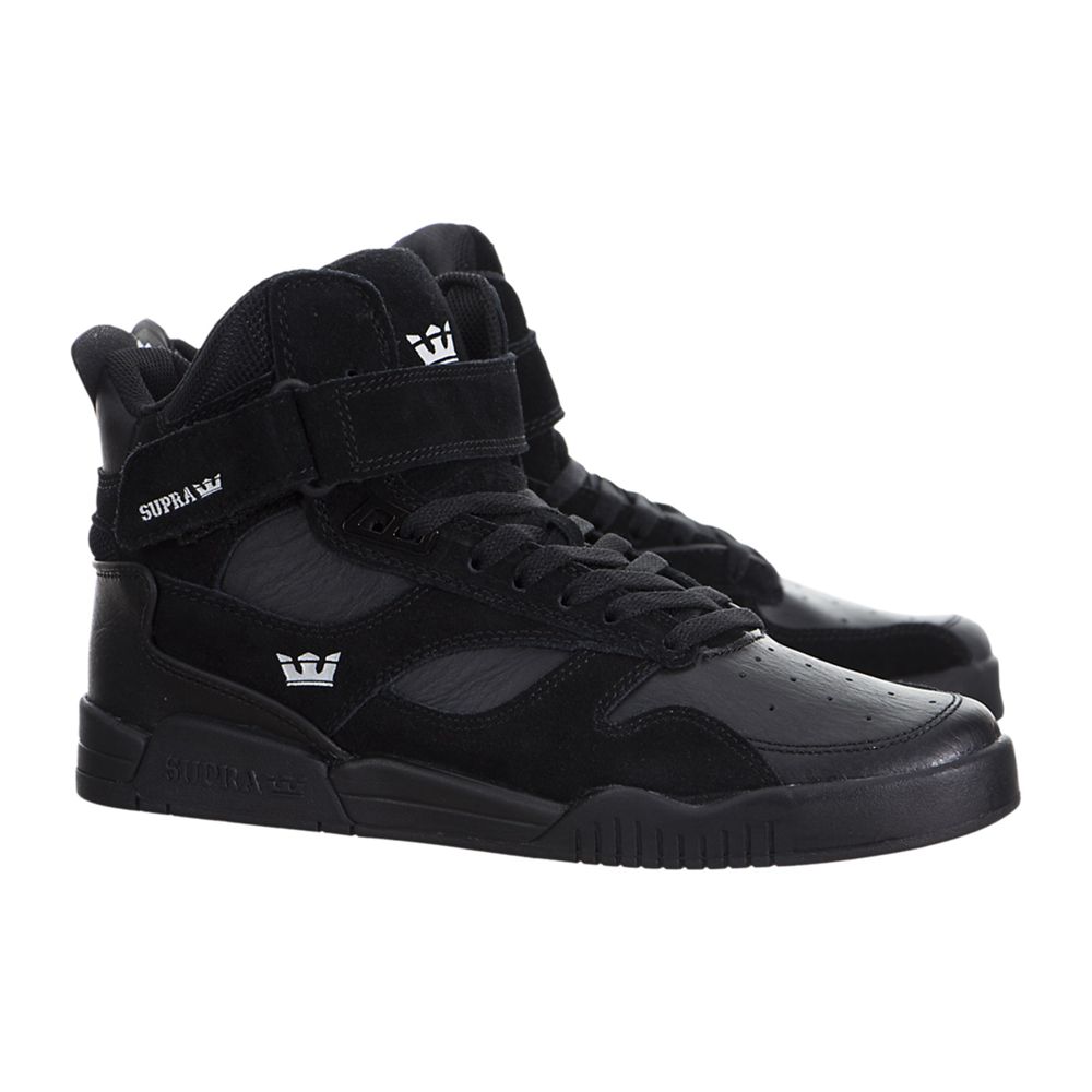 Baskets Montantes Supra Bleeker Noir Black/Black Homme | KIK-40301006